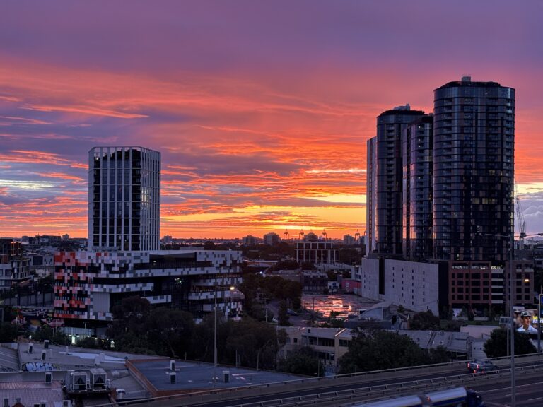 sunset from home