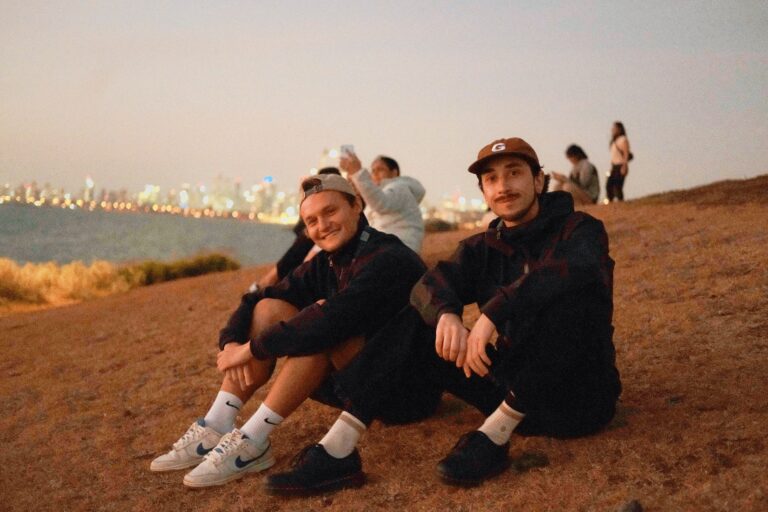 me and seba sunset
